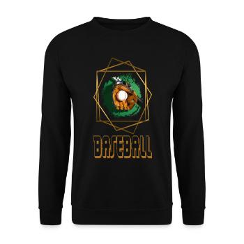 Baseball Gold Glove Ball Bat USA Sports - Unisex Sweatshirt - black - Front - Alina (178cm) & Michal (187cm)
