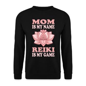 Reiki Praktizierende / Reiki Master / Reiki Mom - Unisex Pullover - Schwarz - Vorne - Alina (178cm) & Michal (187cm)