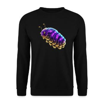 Tardigrades, Space, Tardigrade Cosmos Distressed - Unisex Sweatshirt - black - Front - Alina (178cm) & Michal (187cm)