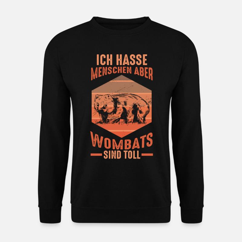 Wombat - Unisex Pullover - Schwarz