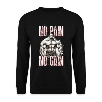 Bodybuilding Bodybuilder Gewichtheben Kraftsport - Unisex Pullover - Schwarz - Vorne - Alina (178cm) & Michal (187cm)