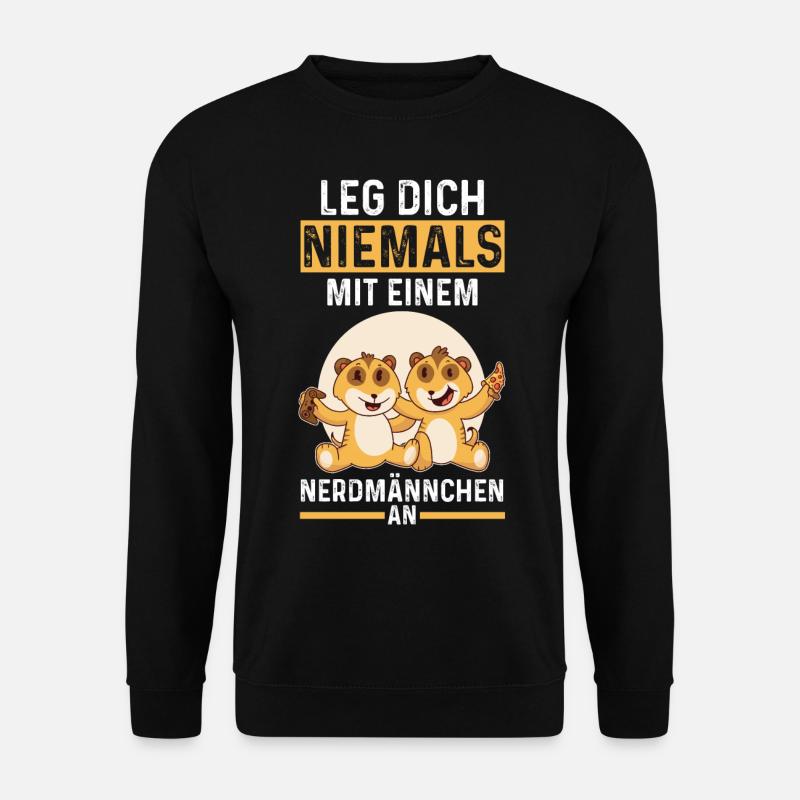 Erdmännchen Nerdmännchen - Unisex Pullover - Schwarz