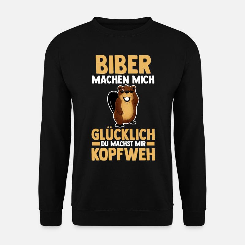Nagetier Biberliebhaber Biber - Unisex Pullover - Schwarz