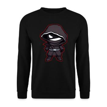 Mysterious Little Anime Ninja - Unisex Sweatshirt - black - Front - Alina (178cm) & Michal (187cm)