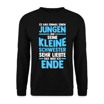 Geschwister Bruder Schwestern Schwester - Unisex Pullover - Schwarz - Vorne - Alina (178cm) & Michal (187cm)