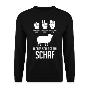 Landwirt Schäfer Bauernhof Schafe - Unisex Pullover - Schwarz - Vorne - Alina (178cm) & Michal (187cm)