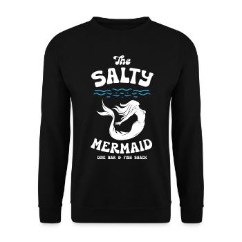 The Salty Mermaid Dive Bar - Unisex Pullover - Schwarz - Vorne - Alina (178cm) & Michal (187cm)