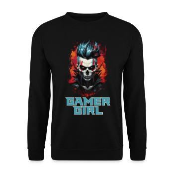 Gamer Girl: Apocalyptic Chic - Unisex Sweatshirt - black - Front - Alina (178cm) & Michal (187cm)