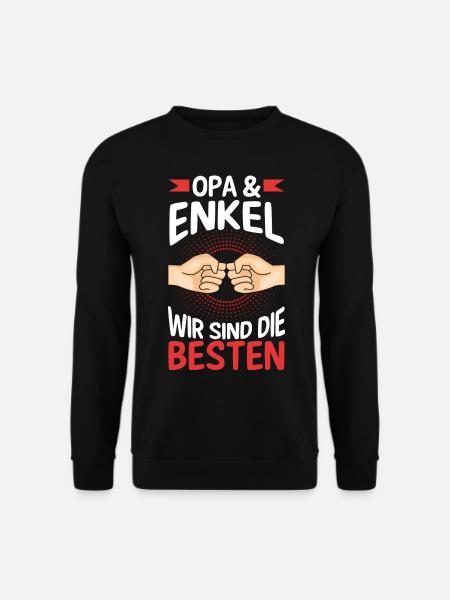 Großvater Opa und Enkel - Unisex Pullover - Schwarz