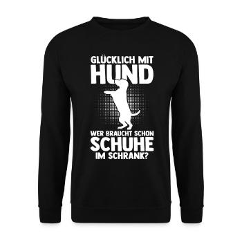 Chien Propriétaire De Chien Propriétaire De Chien Motif Chiens - Sweat-shirt Unisexe - noir - Devant - Alina (178cm) & Michal (187cm)
