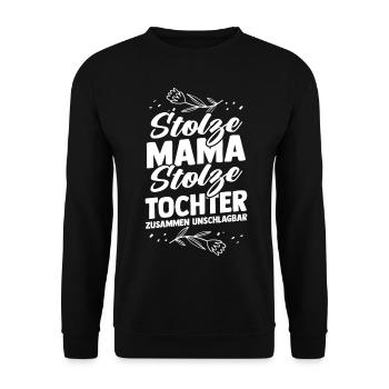 Mom Mother's Day Mom - Unisex Sweatshirt - black - Front - Alina (178cm) & Michal (187cm)