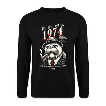Edition limitée 1974 - Original pour 50 ans - Sweat-shirt Unisexe - noir - Devant - Alina (178cm) & Michal (187cm)