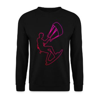Kitesurf Kitesurfing Kiten Kitesurfer Kite - Unisex Sweatshirt - black - Front - Alina (178cm) & Michal (187cm)