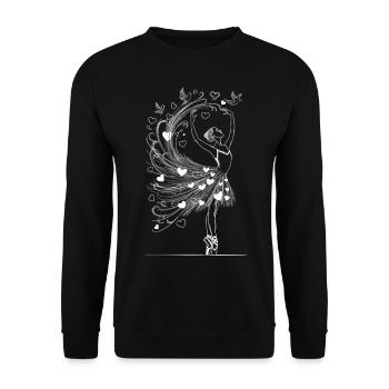 Ballerine - Danse des Cœurs - Sweat-shirt Unisexe - noir - Devant - Alina (178cm) & Michal (187cm)