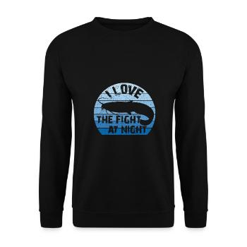 Pêche au poisson-chat | Waller | Combat - Sweat-shirt Unisexe - noir - Devant - Alina (178cm) & Michal (187cm)