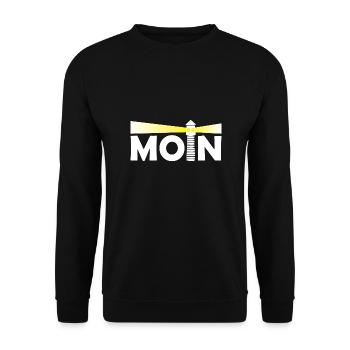 Moin Leuchtturm - Unisex Pullover - Schwarz - Vorne - Alina (178cm) & Michal (187cm)