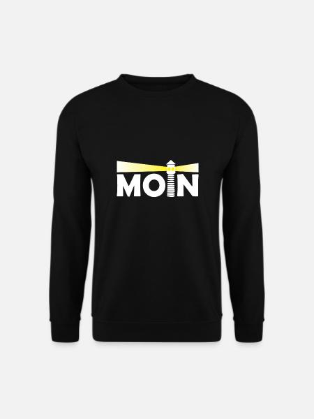 Moin Leuchtturm - Unisex Pullover - Schwarz