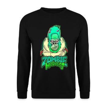 Zombie Gorilla - Sweat-shirt Unisexe - noir - Devant - Alina (178cm) & Michal (187cm)