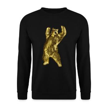 Powerful bear appearance - Unisex Sweatshirt - black - Front - Alina (178cm) & Michal (187cm)