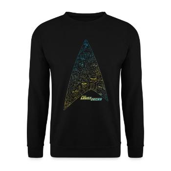 Star Trek Lower Decks Logo - Sweat-shirt Unisexe - noir - Devant - Alina (178cm) & Michal (187cm)