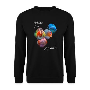 DISCUS FISH AQUARIOPHILE - DIVERS DISCUS FISH GRAPHIC - Sweat-shirt Unisexe - noir - Devant - Alina (178cm) & Michal (187cm)