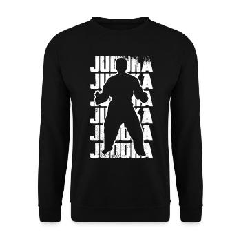 Judo Kämpfer - Unisex Pullover - Schwarz - Vorne - Alina (178cm) & Michal (187cm)