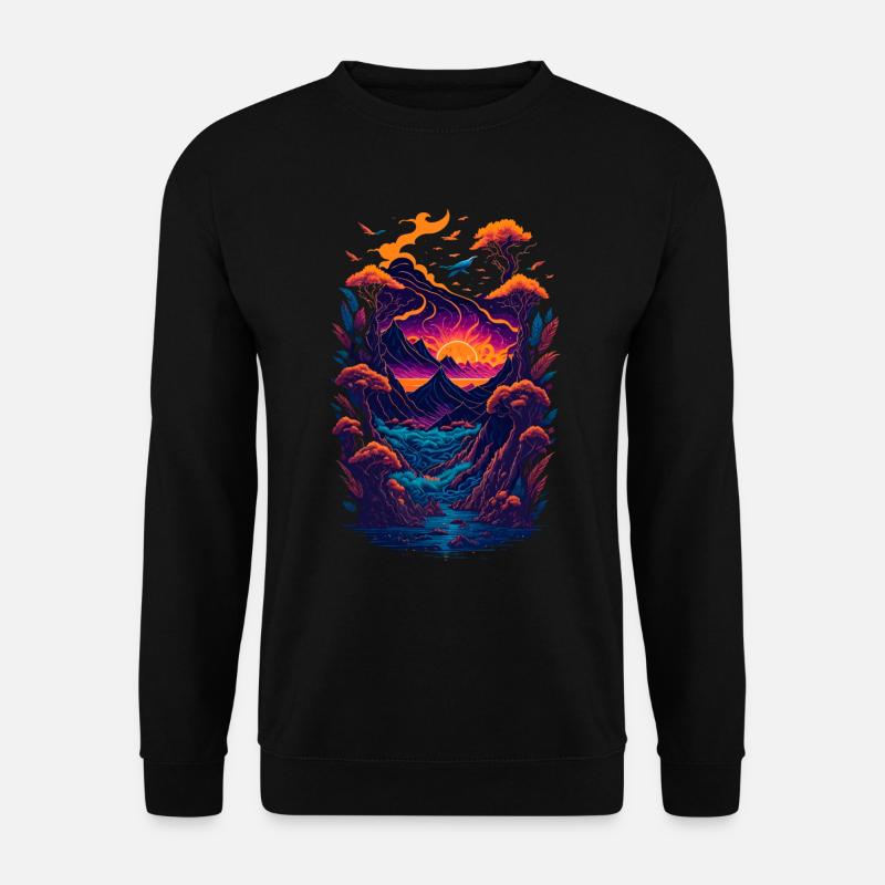 Fantastic landscape illustration - Unisex Sweatshirt - black