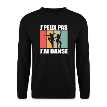 J'peux pas j'ai danse - Je Peux Pas J'ai Danse - Sweat-shirt Unisexe - noir - Devant - Alina (178cm) & Michal (187cm)