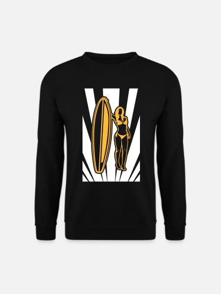 Surfing Sketch - Unisex Sweatshirt - black