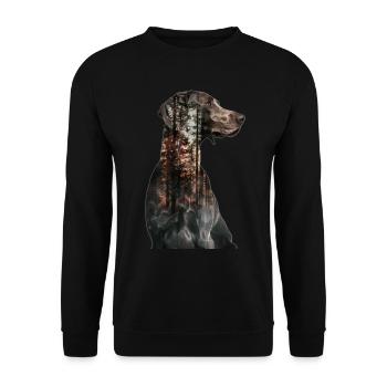 Weimaraner - Unisex Sweatshirt - black - Front - Alina (178cm) & Michal (187cm)