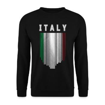 Drapeau de l’Italie, fierté italienne - Sweat-shirt Unisexe - noir - Devant - Alina (178cm) & Michal (187cm)