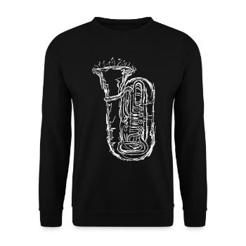 Tuba - Unisex Sweatshirt - black - Front - Alina (178cm) & Michal (187cm)