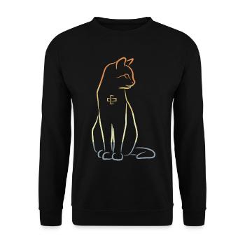 Veterinary Cat - Unisex Sweatshirt - black - Front - Alina (178cm) & Michal (187cm)