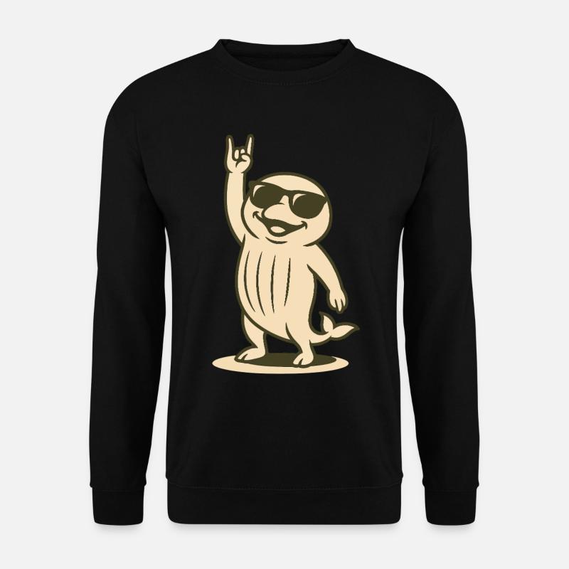 Rocker-Walbaby - Unisex Pullover - Schwarz