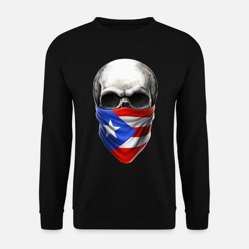 Puerto-Ricanischer Schädel - Unisex Pullover - Schwarz