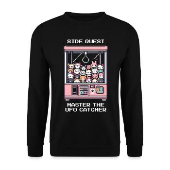 Side Quest: Master UFO Catcher | Arcade Japan - Unisex Sweatshirt - black - Front - Alina (178cm) & Michal (187cm)