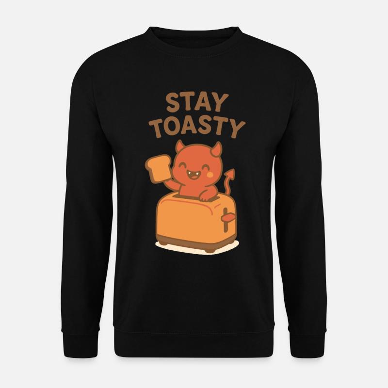 Toasty Devil Frühstück - Unisex Pullover - Schwarz