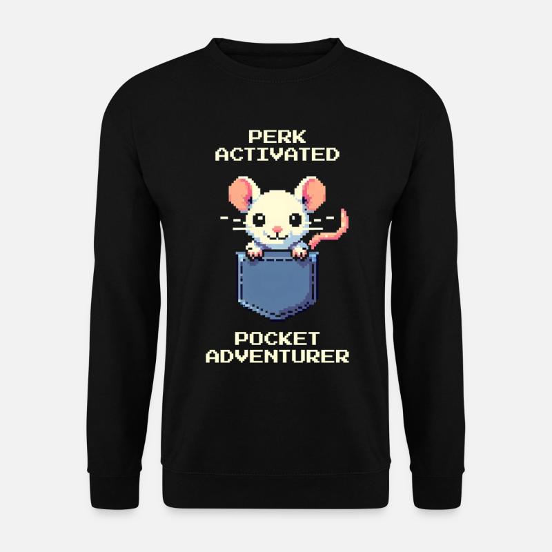 Atout activé : Aventurier de poche | Rat - Sweat-shirt Unisexe - noir