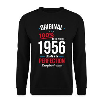 1956 – Original – Unique copy - Unisex Sweatshirt - black - Front - Alina (178cm) & Michal (187cm)