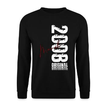 18th Birthday Gift Husband Wife March 2008 - Unisex Sweatshirt - black - Front - Alina (178cm) & Michal (187cm)