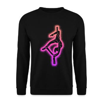 Vertikaltuch Luftakrobatik Mädchen Aerial Silk - Unisex Pullover - Schwarz - Vorne - Alina (178cm) & Michal (187cm)