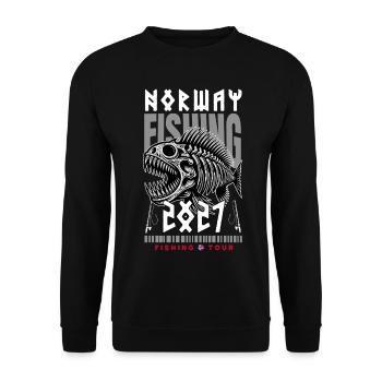 Voyage de pêche en Norvège 2027 - Sweat-shirt Unisexe - noir - Devant - Alina (178cm) & Michal (187cm)
