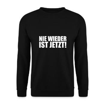 Plus jamais ça n’est maintenant - Sweat-shirt Unisexe - noir - Devant - Alina (178cm) & Michal (187cm)