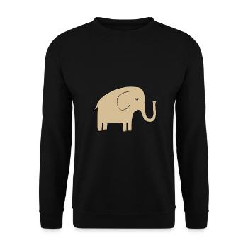 Éléphant - Sweat-shirt Unisexe - noir - Devant - Alina (178cm) & Michal (187cm)