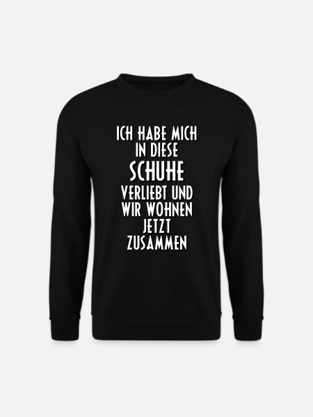 Schuhe Frauen Sprüche Kaufen Verliebt Shoppen Lieb - Unisex Pullover - Schwarz