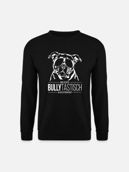 BULLYTASTISCH Old English Bulldog Hundespruch OEB - Unisex Pullover - Schwarz