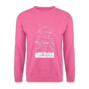 Wildgänse Wildgans Vogelschwarm - Unisex Pullover - Pink - Vorne