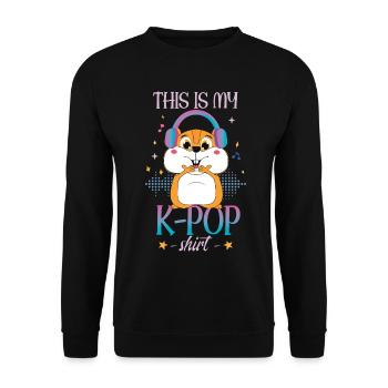 K-Pop Citation Musique Pop Coréenne | Corée du Sud - Sweat-shirt Unisexe - noir - Devant - Alina (178cm) & Michal (187cm)