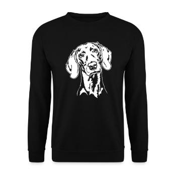 Weimaraner Portrait Dog Dogs Wilsigns - Unisex Sweatshirt - black - Front - Alina (178cm) & Michal (187cm)