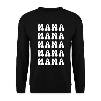 MAMA - Unisex Sweatshirt - black - Front - Alina (178cm) & Michal (187cm)